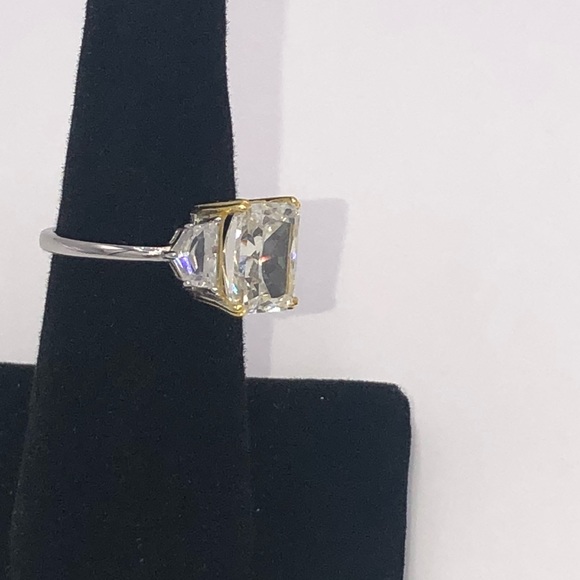 4ct Radiant Cut Champagne Ring - Picture 6 of 14